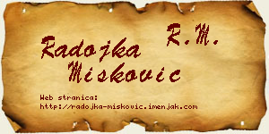 Radojka Mišković vizit kartica